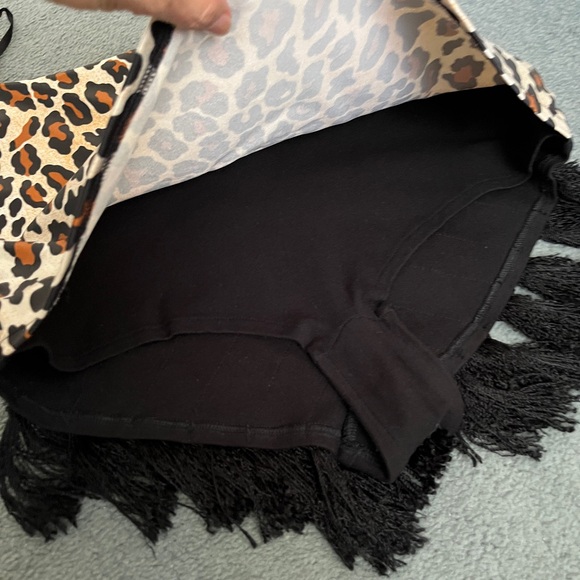 The Ooh La La! Fringed Knickers in Leopard Satin - Picture 7 of 11